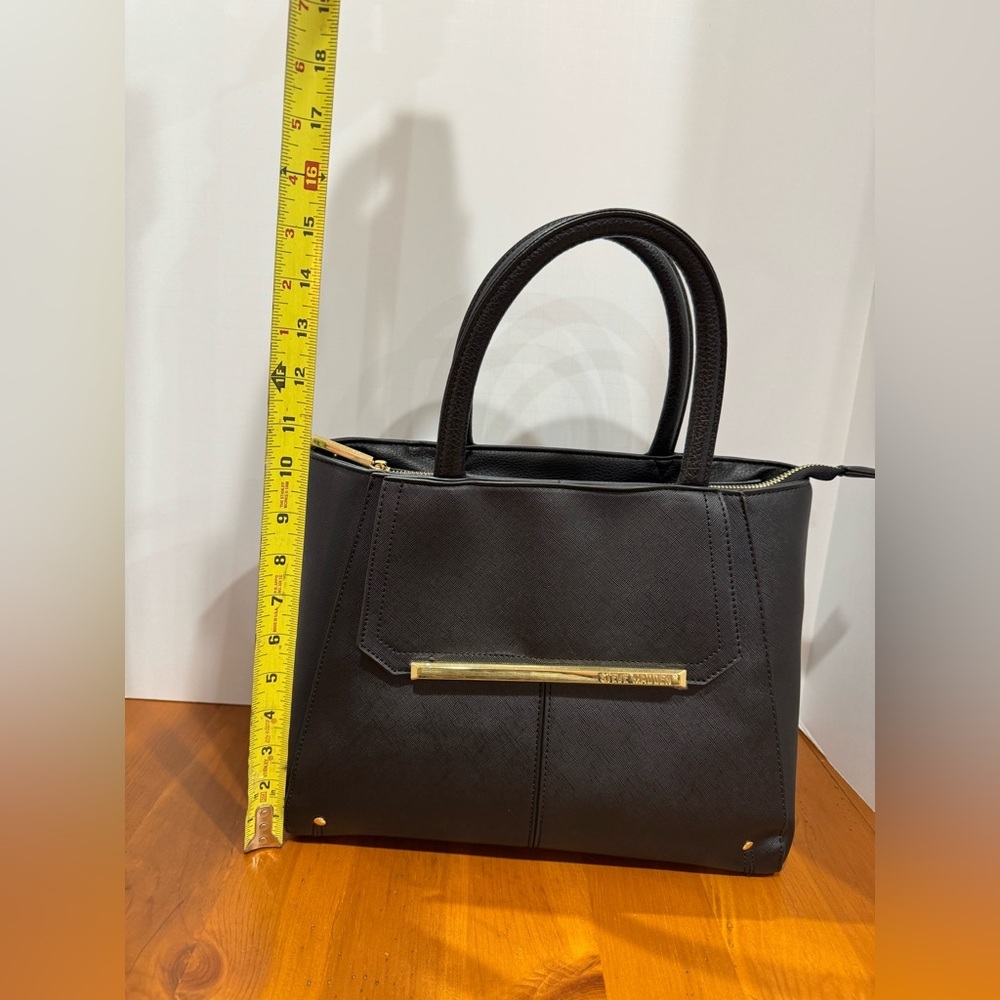 Steve Madden black handbag with textured fabric - Picture 4 of 14